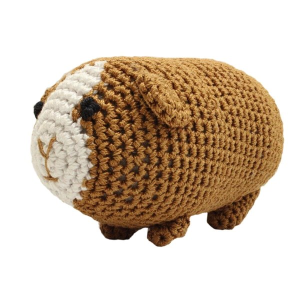 Pet Pal Knit Knacks Goober the Guinea Pig Organic Cotton Dog Toy, Small PE2620070
